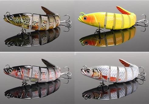 10/14cm Sinking Wobblers Fishing Lures Jointed Crankbait Swimbait 8 Segment Hard Artificial Bait For Fishing Tackle Lure